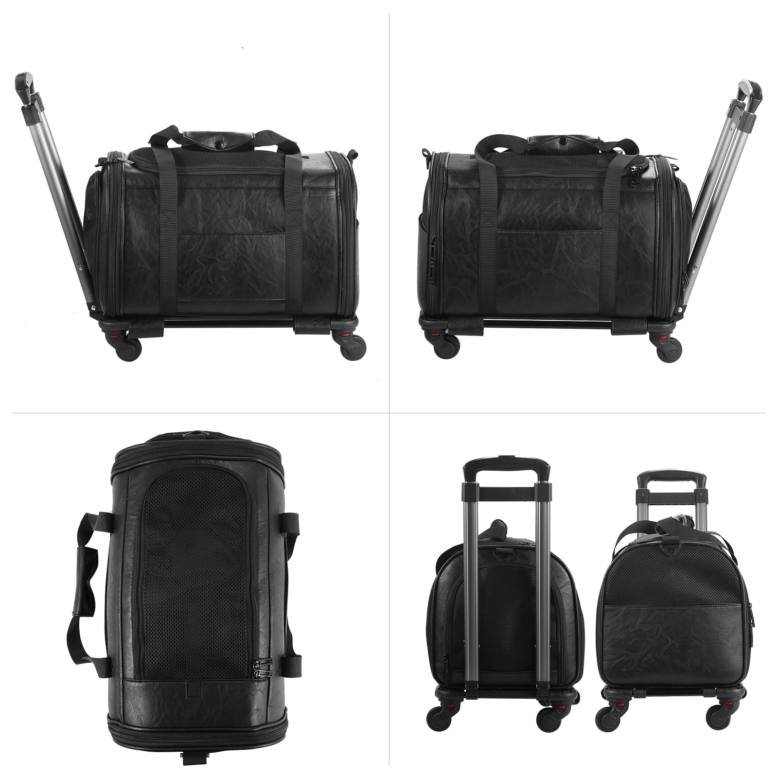 Lasaviin secure zippers and internal leash clip ensure your pet stays safely contained.