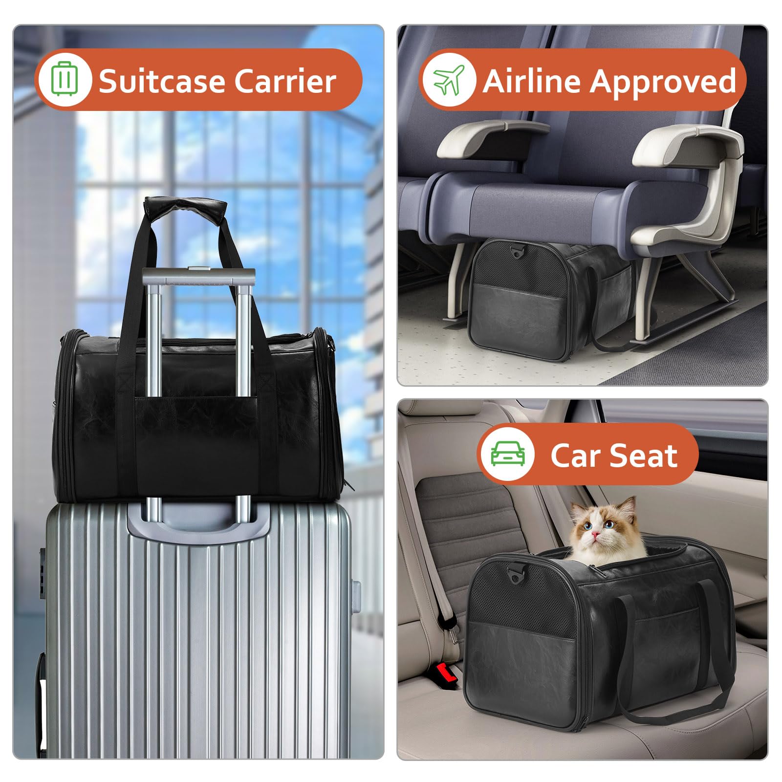 Lasaviin tote-style pet carrier with comfortable strap for hands-free travel