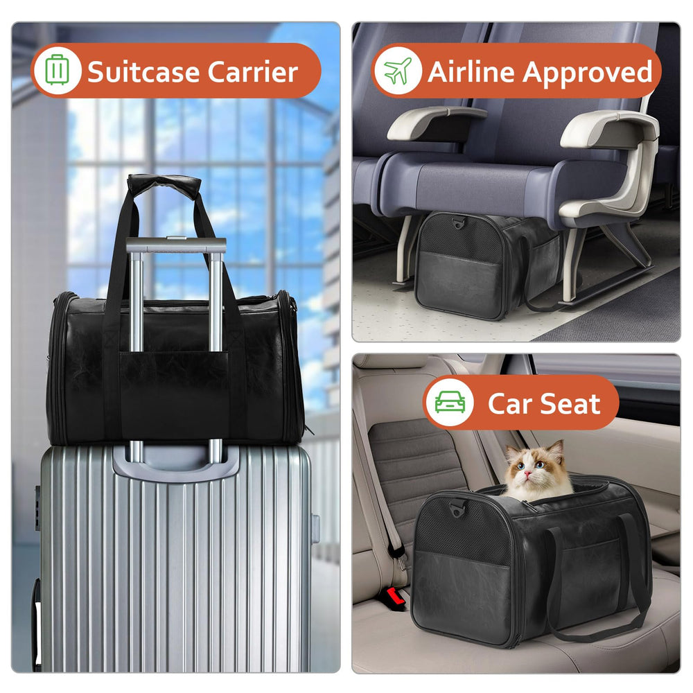 Lasaviin tote-style pet carrier with comfortable strap for hands-free travel