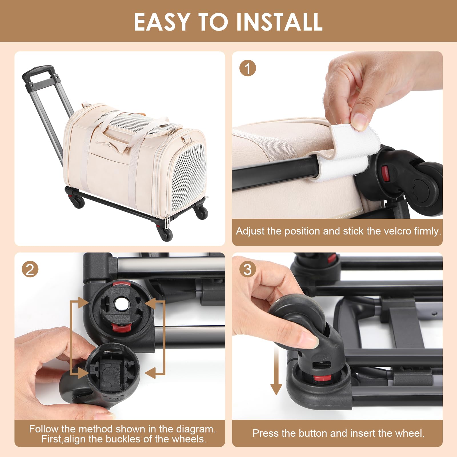 Lasaviin vegan leather exterior cleans easily and looks stylish.
