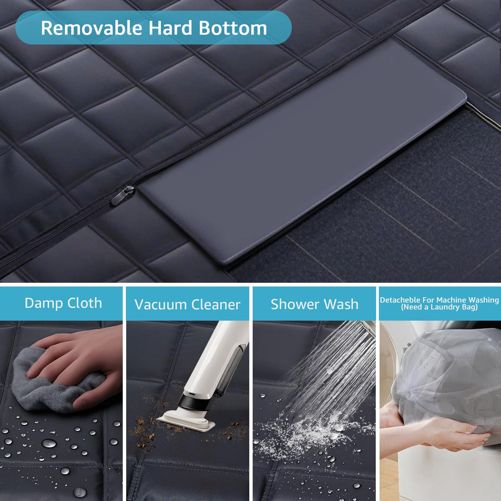 Lassie cleaning-friendly design captures hair and mess for easy upkeep.