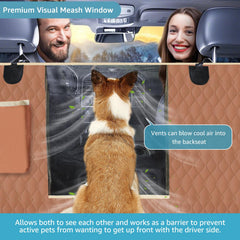 Lassie dog hammock side flaps protect door panels during road trips.
