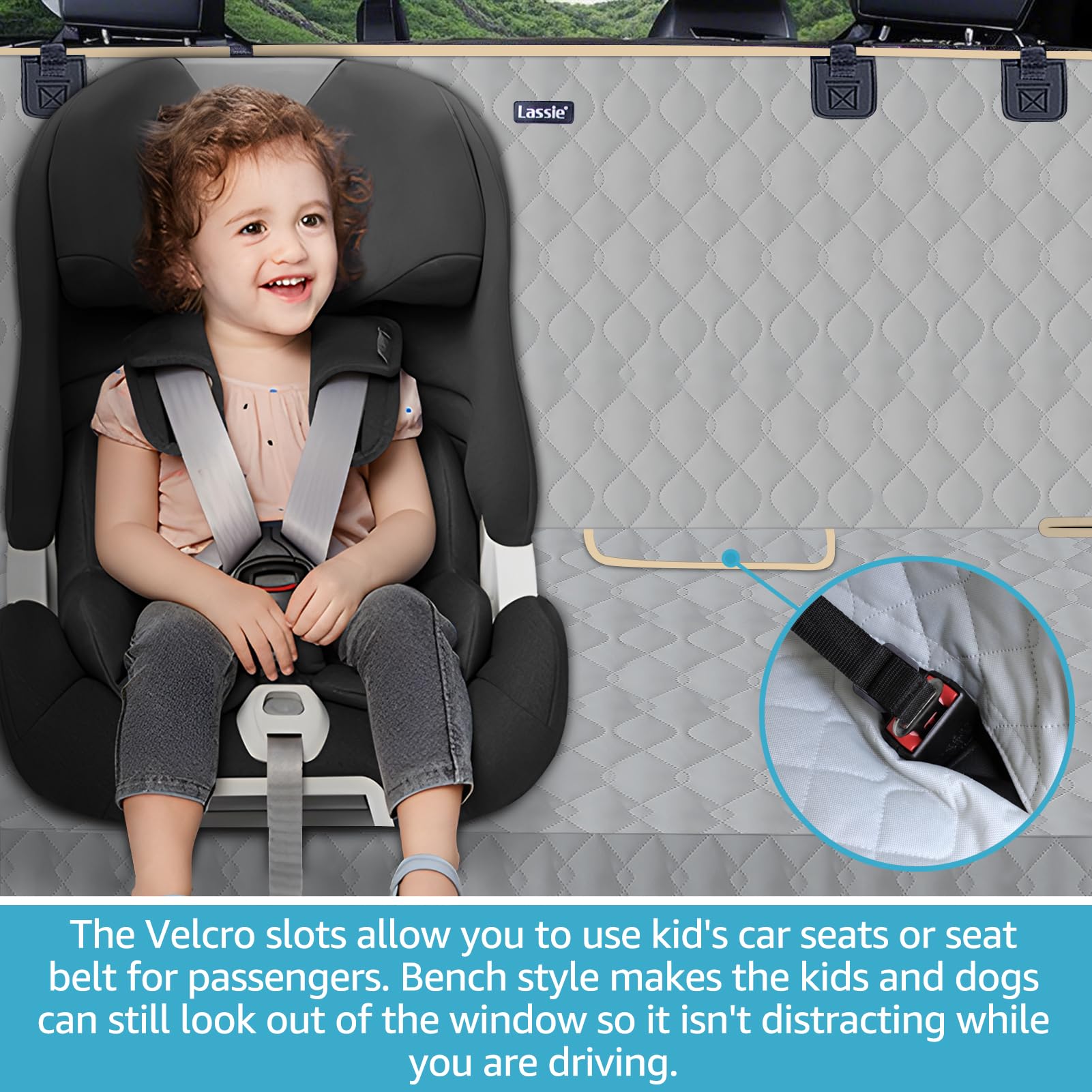 Lassie truck back seat cover installation demonstrates quick, secure fit