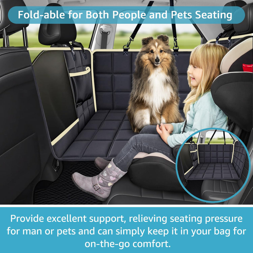Lassie two-layer waterproof dog seat mat guards against spills and accidents.