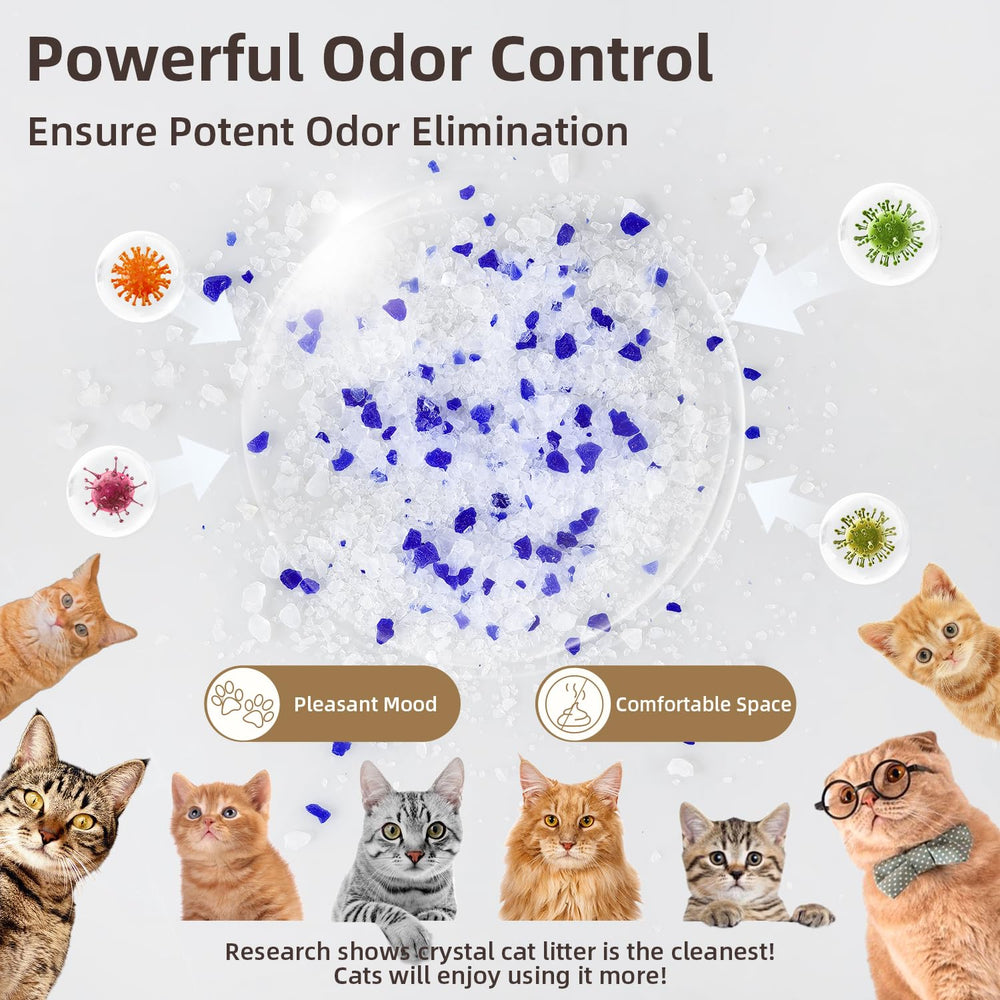 LaSyL Crystal Litter crystals illustrate advanced absorption technology in use.