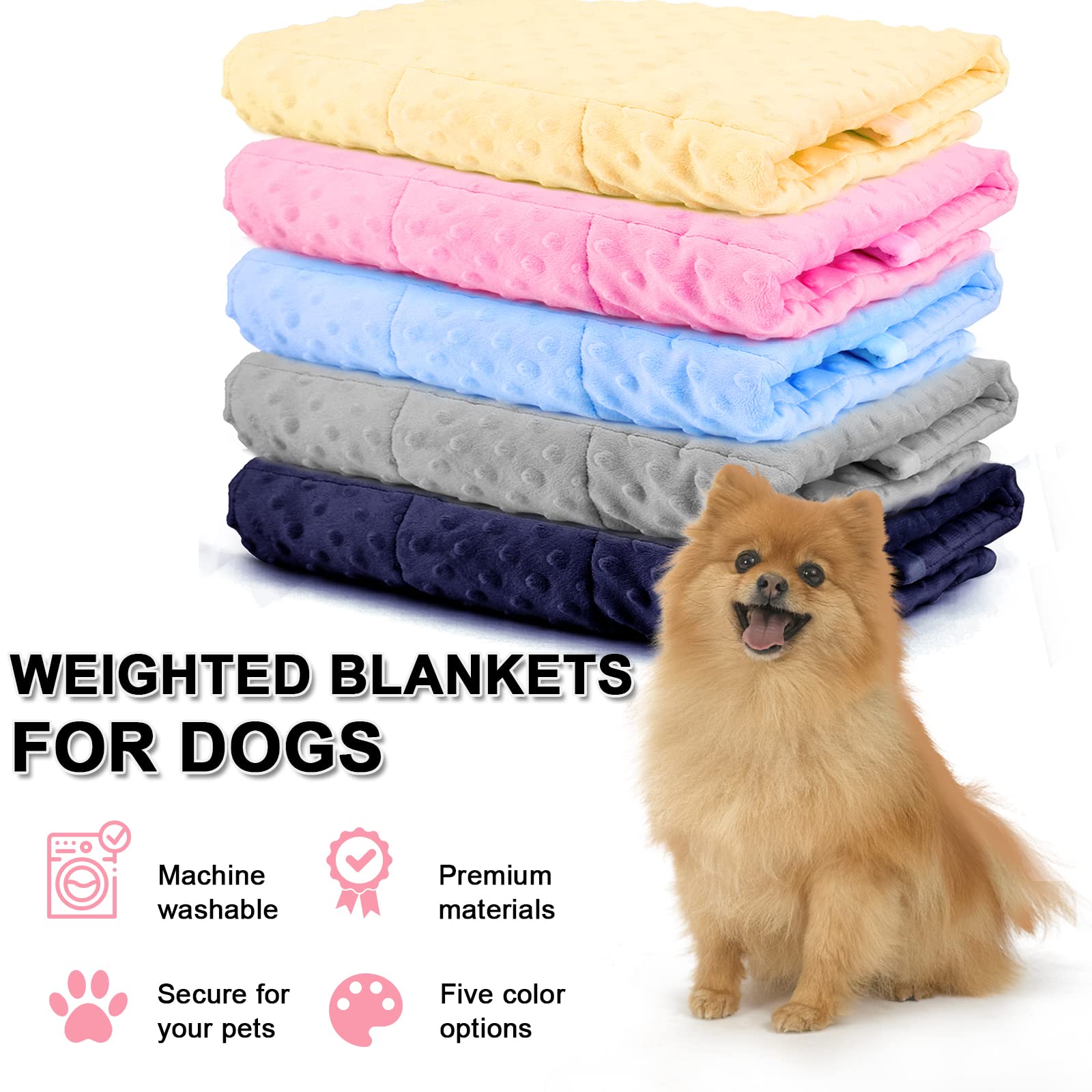 LaSyL weighted blanket folded pink, compact storage ready.