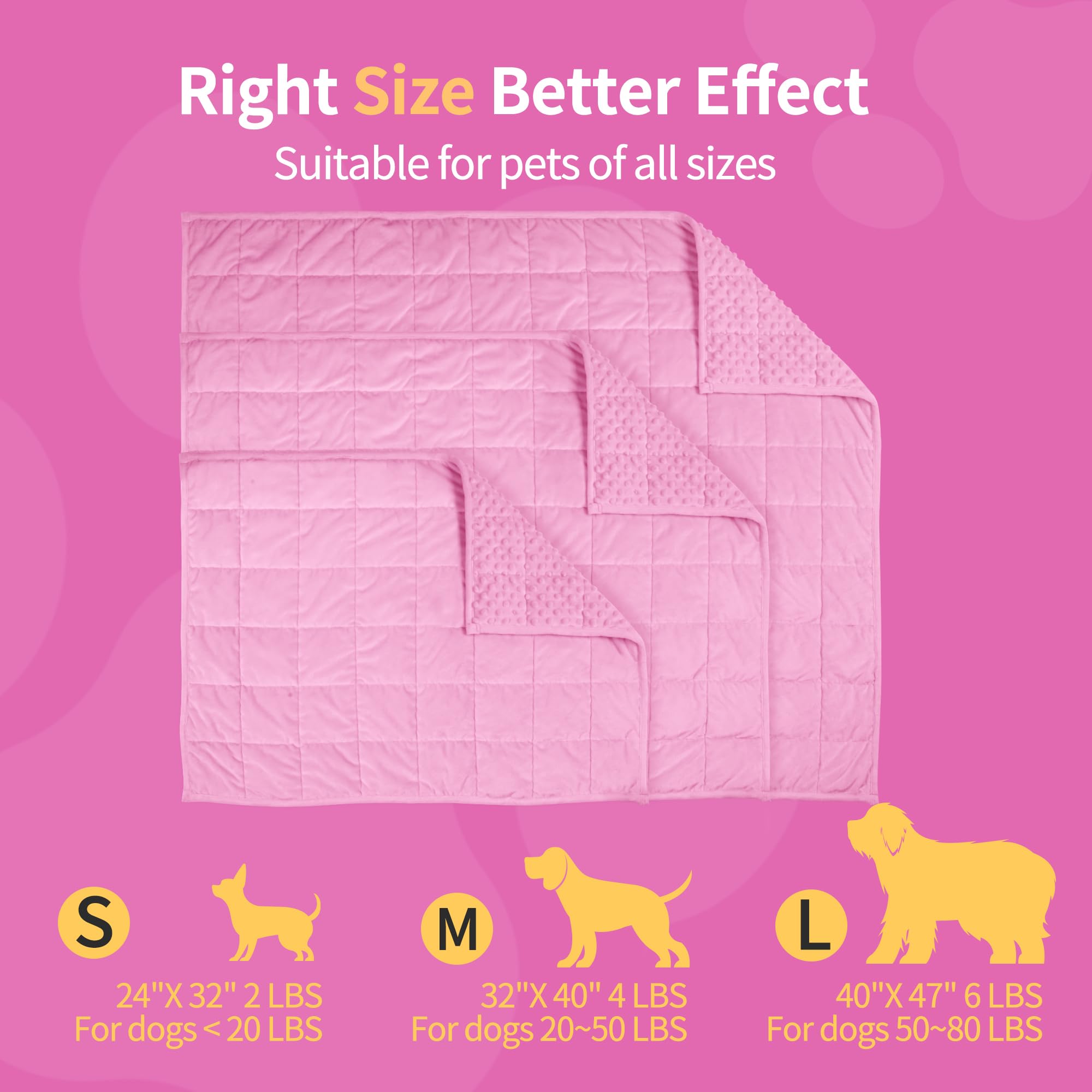 LaSyL weighted blanket on bed, cozy nap for small pets.