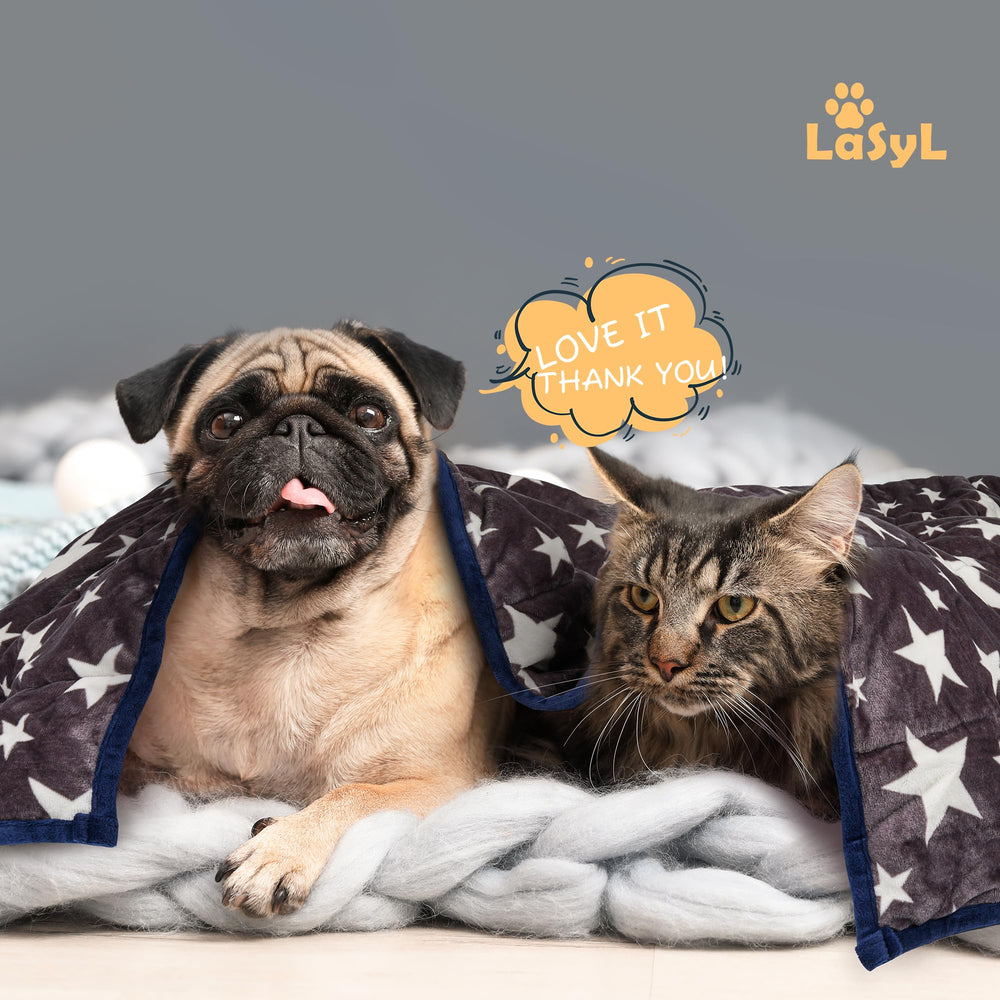 LaSyL weighted blanket for pets—edge-stitched construction supports durability and long-lasting softness.