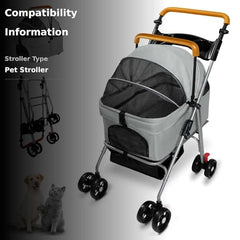Laushery pet stroller cup holder close-up illustrates convenient drink or treat access.