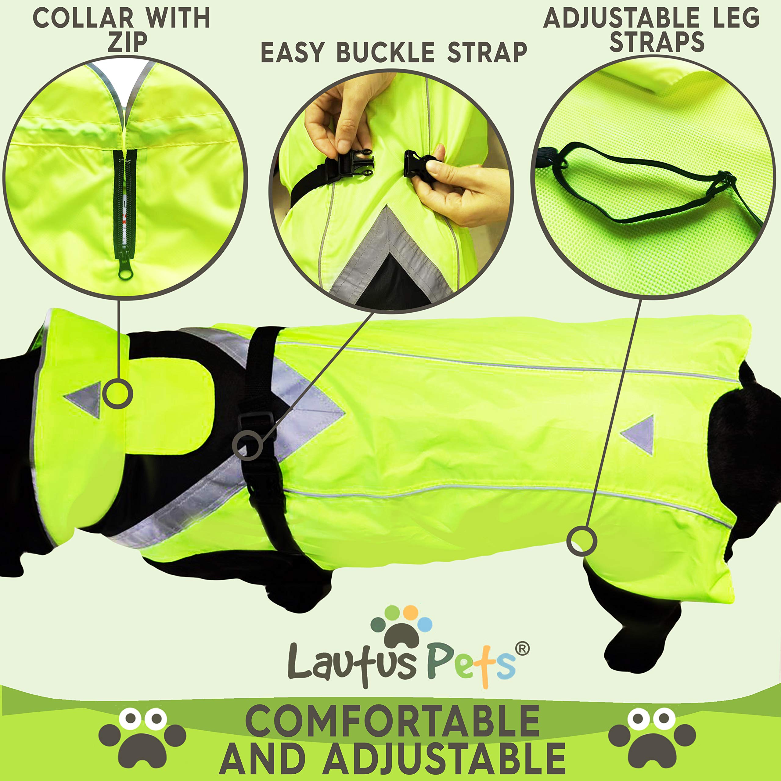 Lautus Pets reflective strips boost visibility in low light conditions
