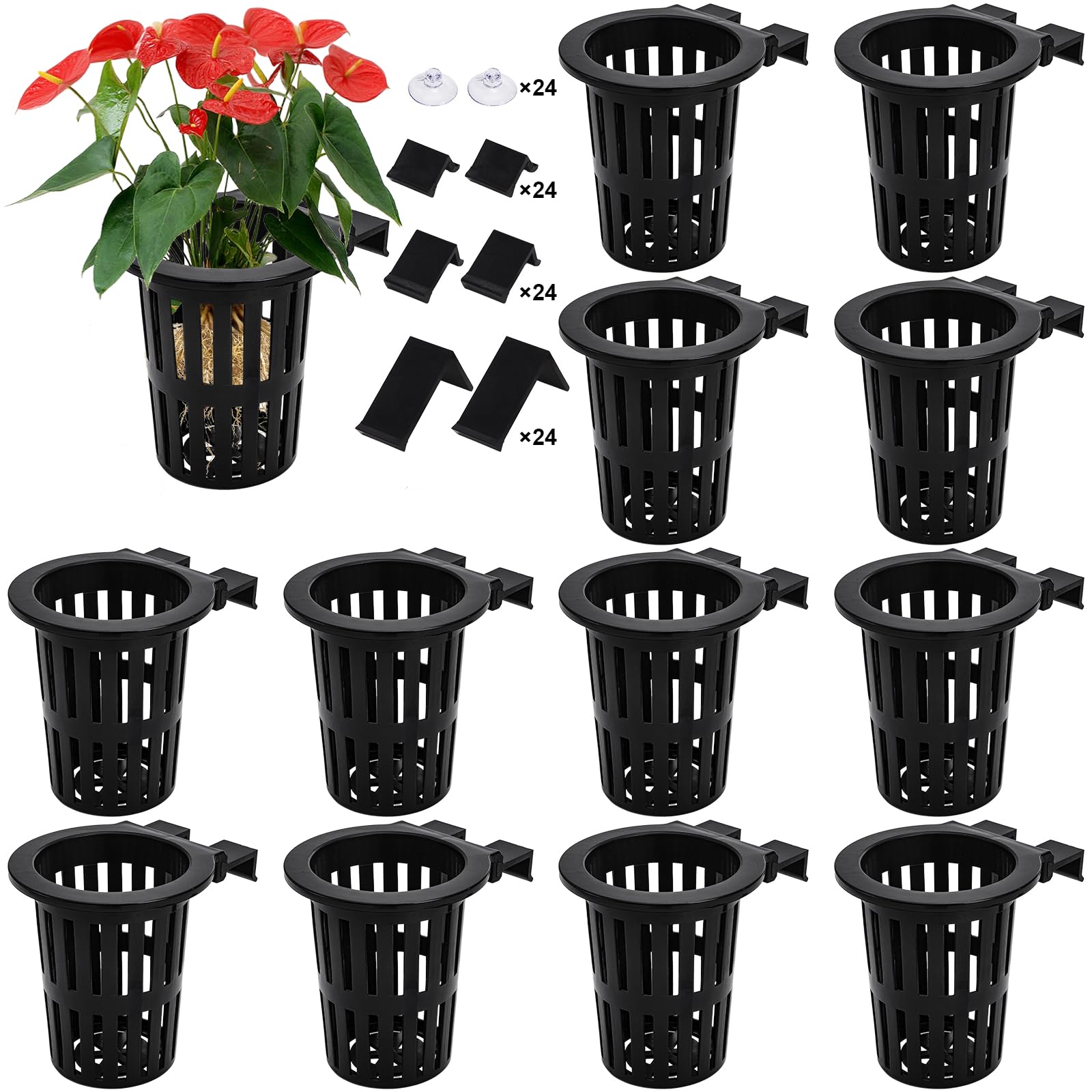 Lawei 12-pack hanging setup for aquarium plant holders