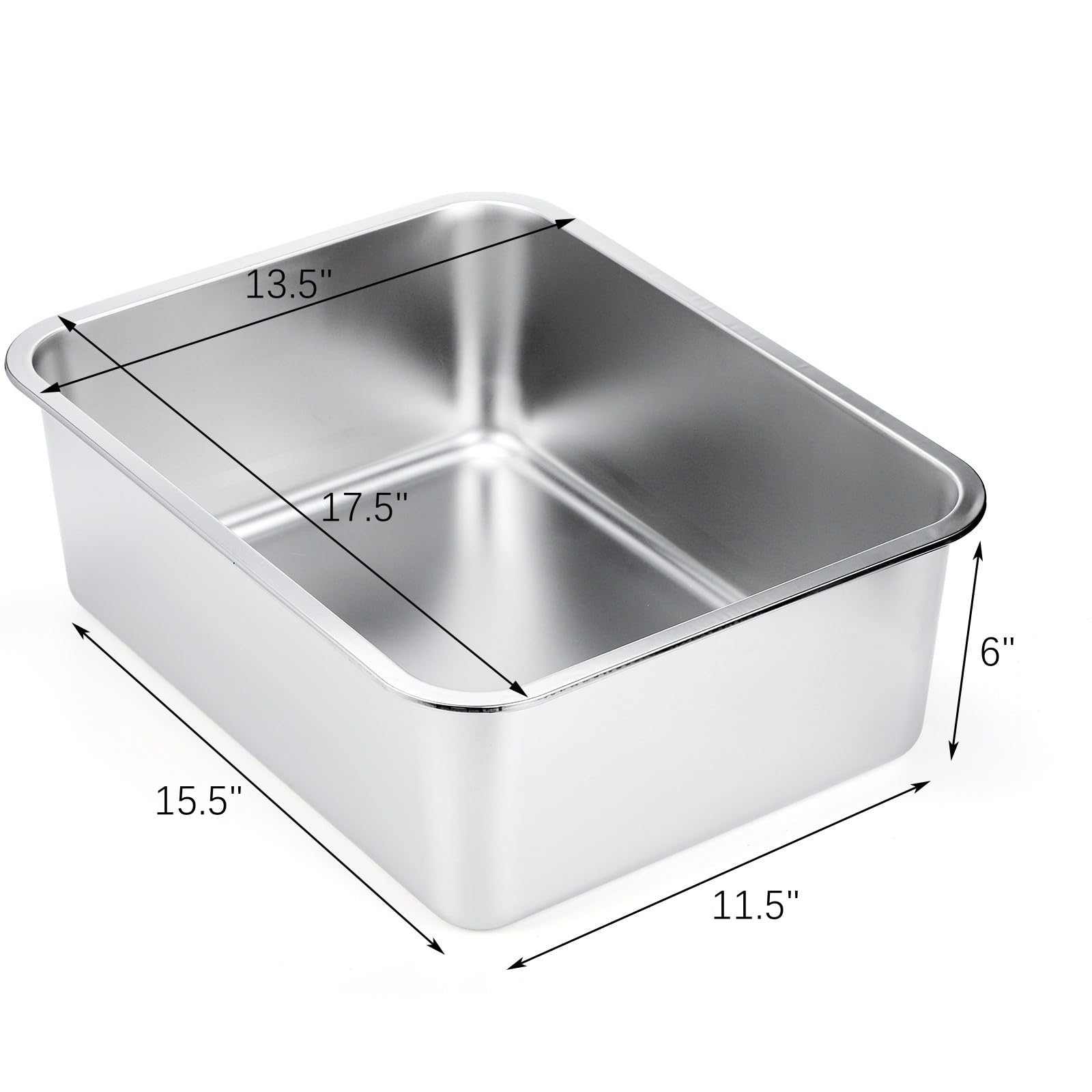 Lawei litter box stainless steel inside reveals a smooth surface for quick cleaning.