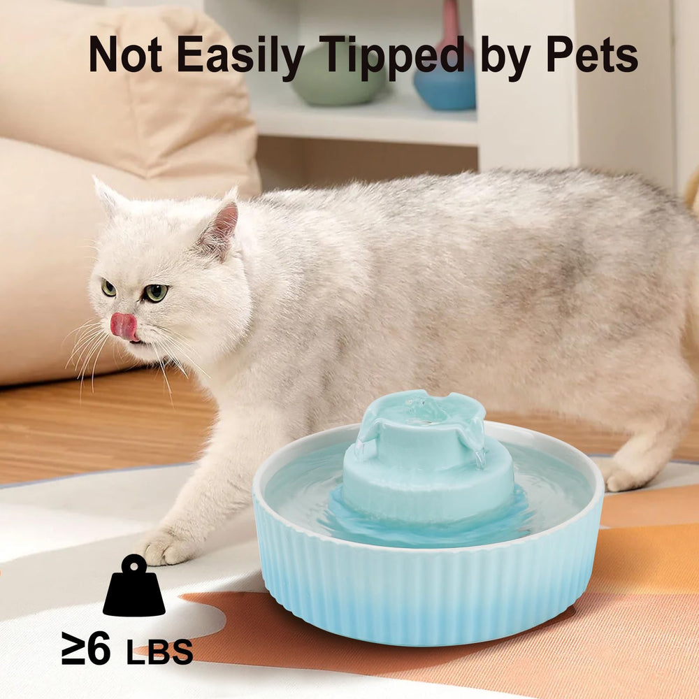 Lawfery 360-degree drinking area photo highlights easy access for all pets at any angle.