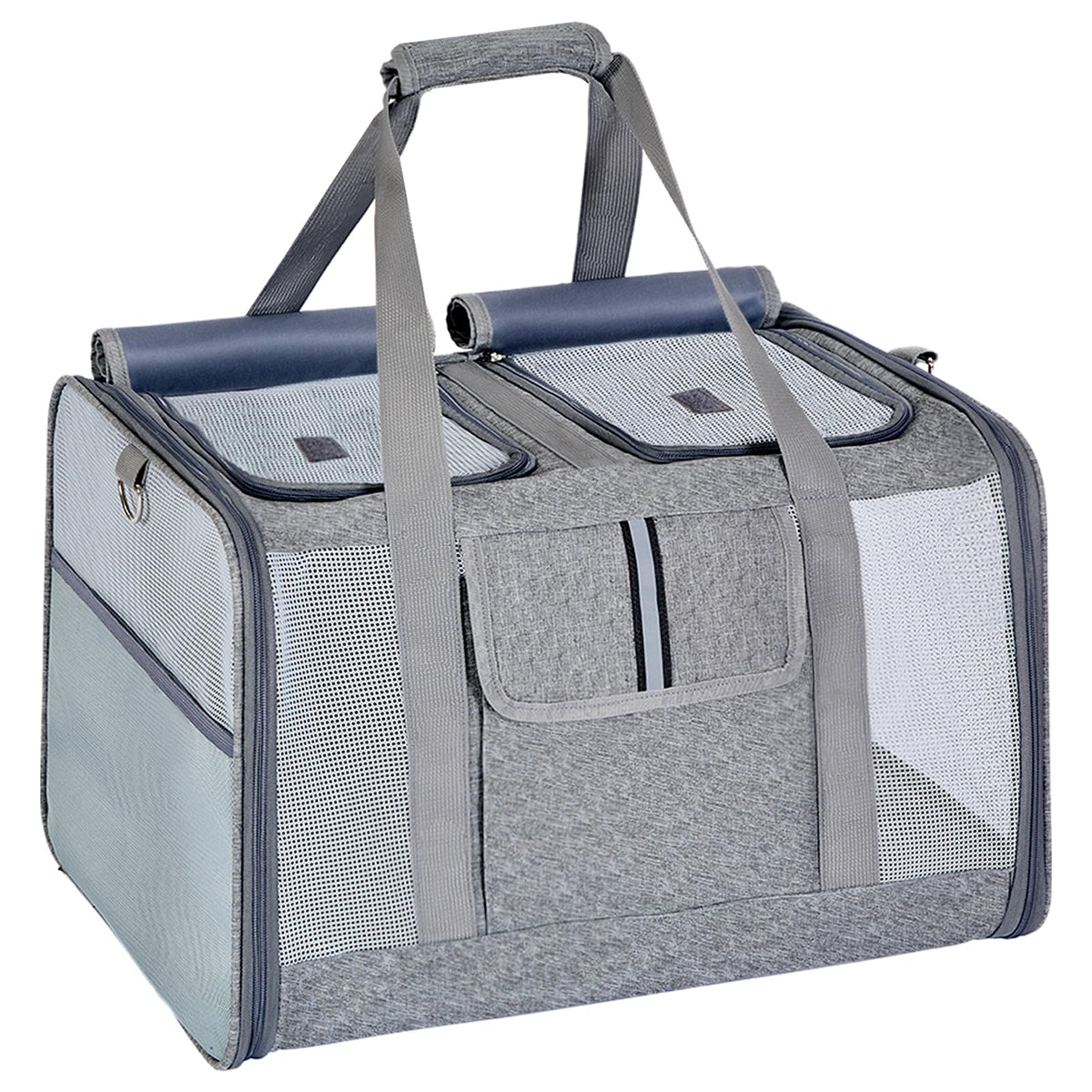 Lawfery Cat Carrier for 2 Cats with dual compartments for two pets on the go.