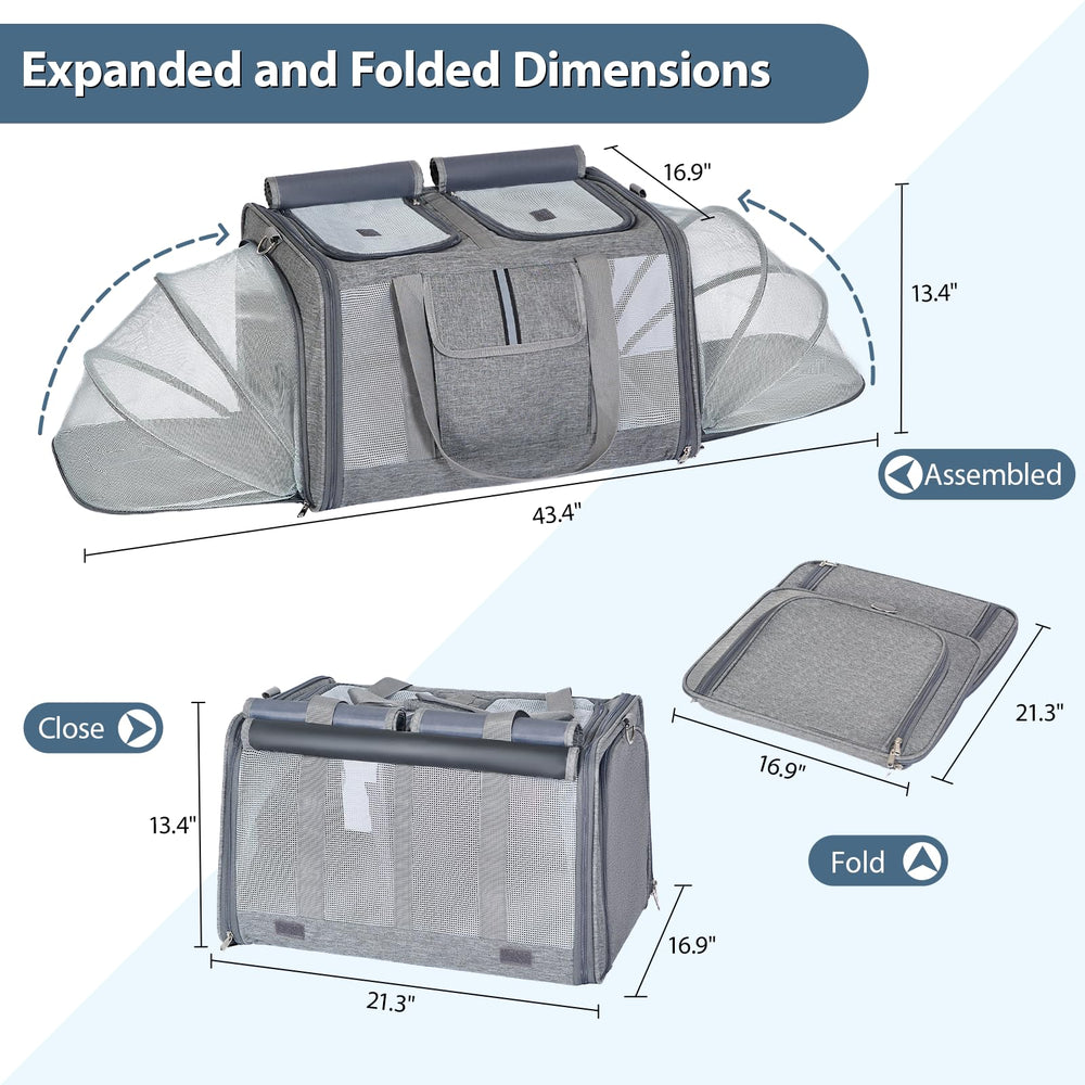 Lawfery cat carrier durable 300D fabric resists scratching and wear