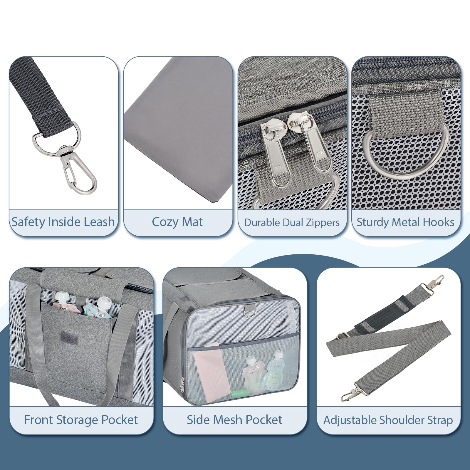 Lawfery Cat Carrier durable-300d-oxford showcasing tough fabric for travel.