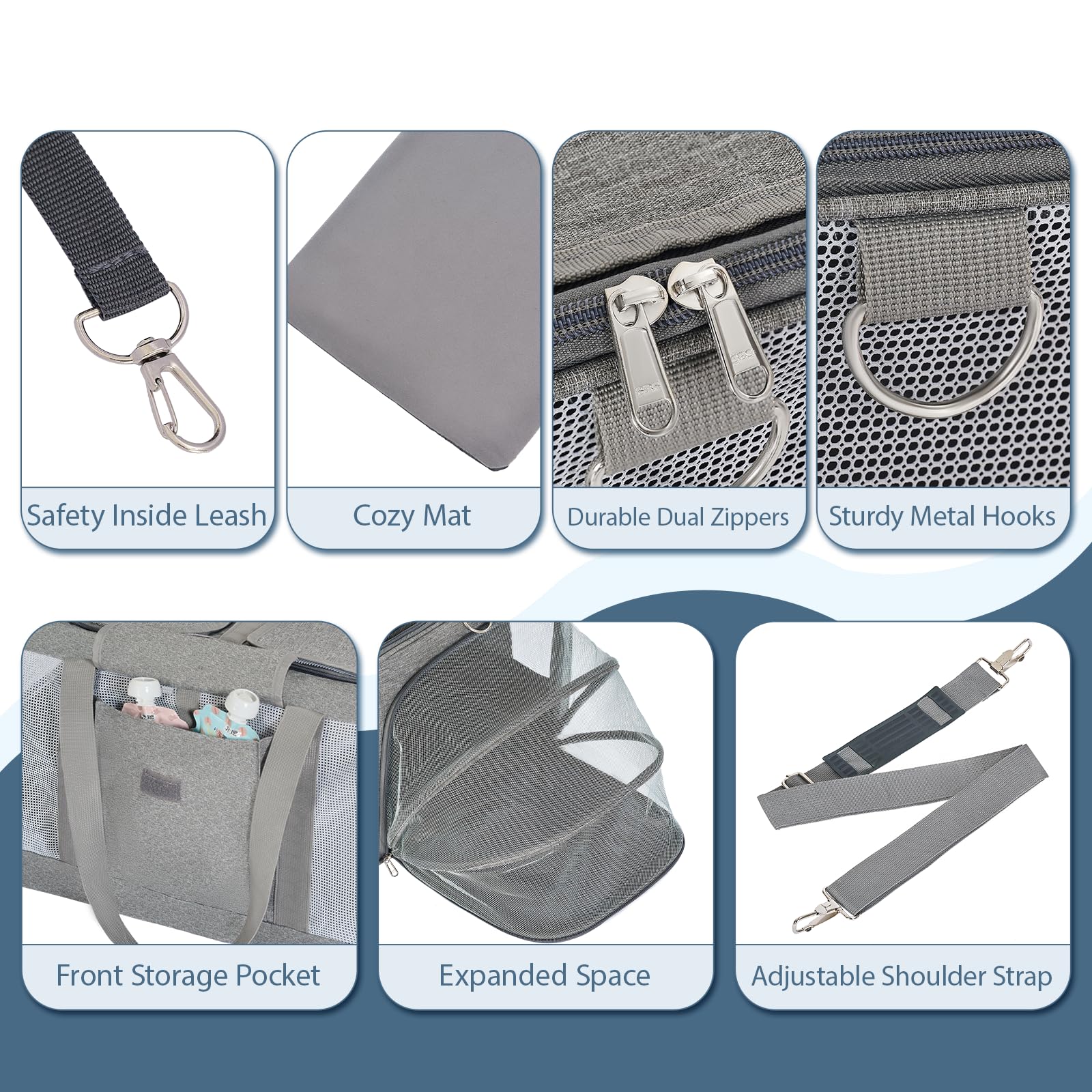 Lawfery cat carrier machine-washable pad for easy cleaning after trips