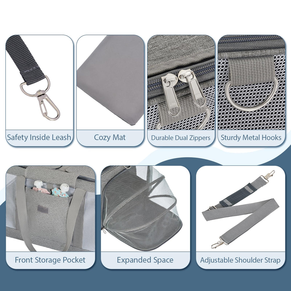 Lawfery cat carrier machine-washable pad for easy cleaning after trips