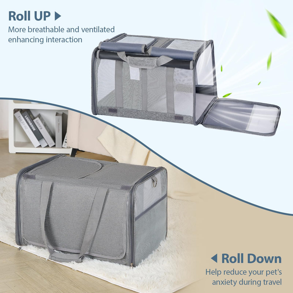 Lawfery Cat Carrier multi-entry-ventilation emphasizing easy access and airflow.