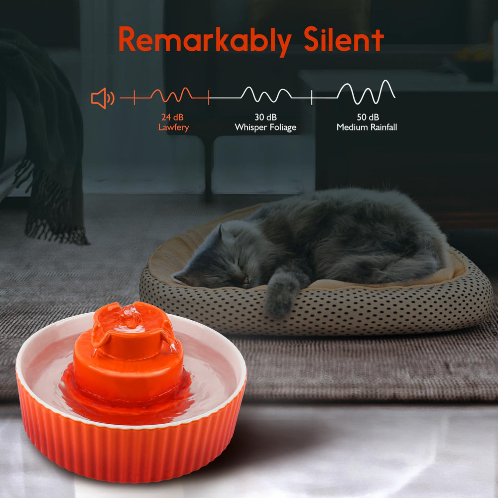 Lawfery Cupcake Cat Fountain 2L capacity keeps pets hydrated with a generous water supply