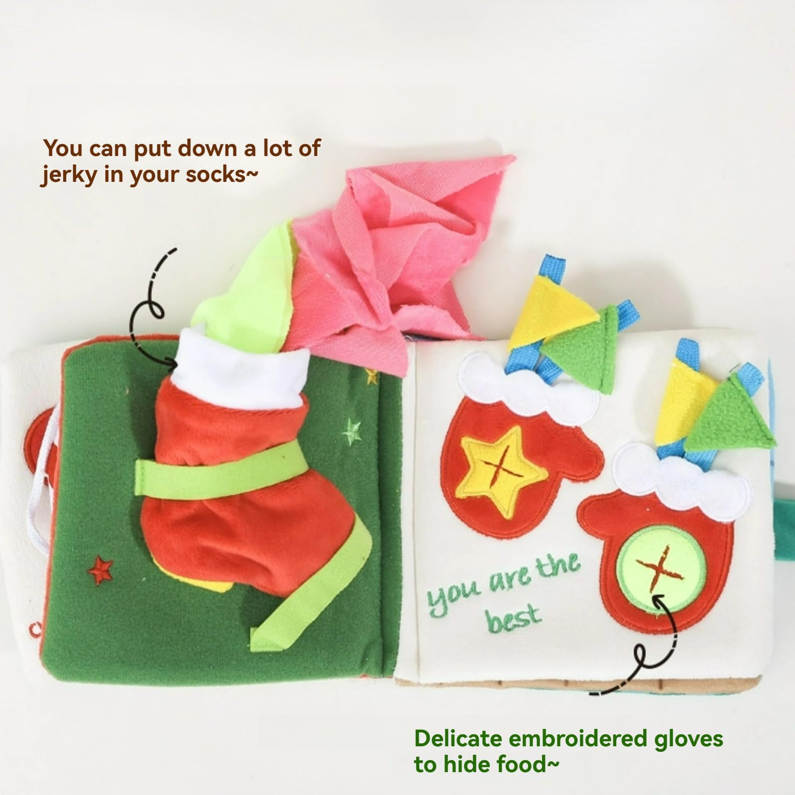 Layheld snuffle sound book Birthday cover supports interactive treat-hiding play
