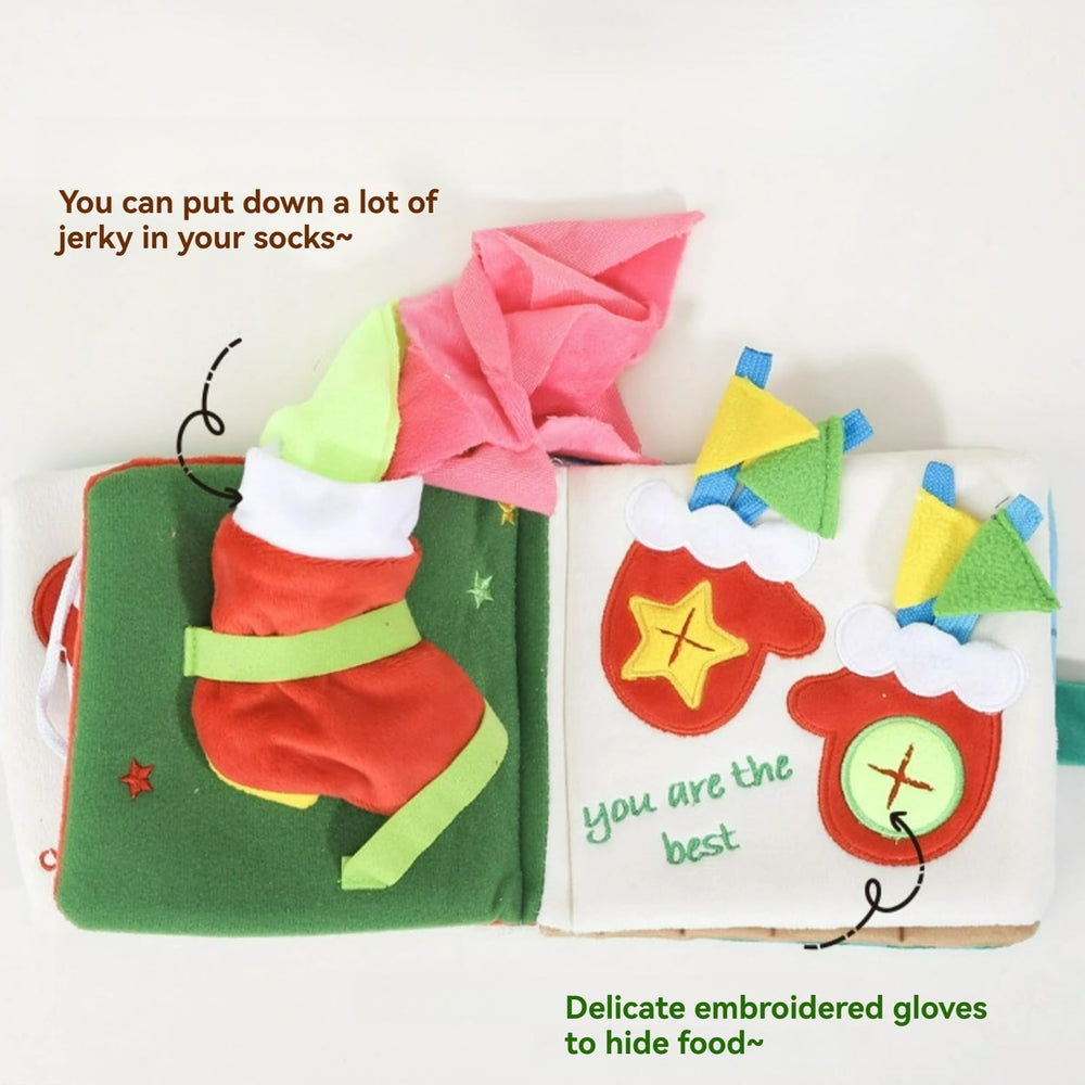 Layheld snuffle sound book Birthday cover supports interactive treat-hiding play