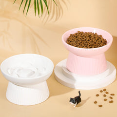 Layhit anti-slip base elevated bowls on floor demonstrating mess-free mealtimes at home.