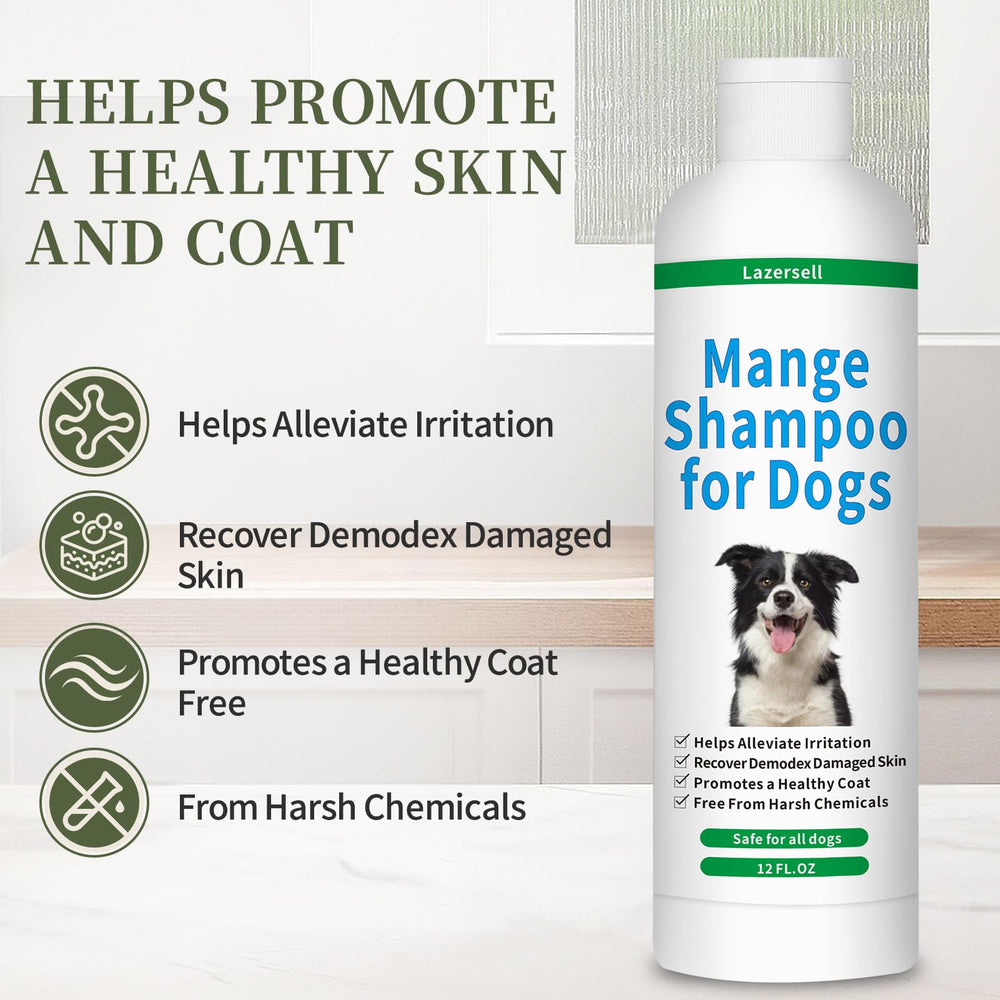 Lazersell shampoo with oatmeal calms irritated skin.