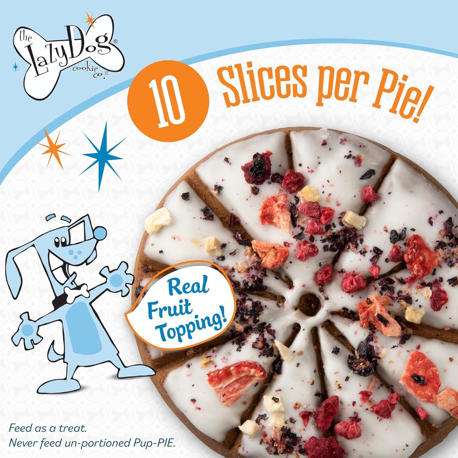 The Lazy Dog Pup-Pie slices pre-sliced for sharing