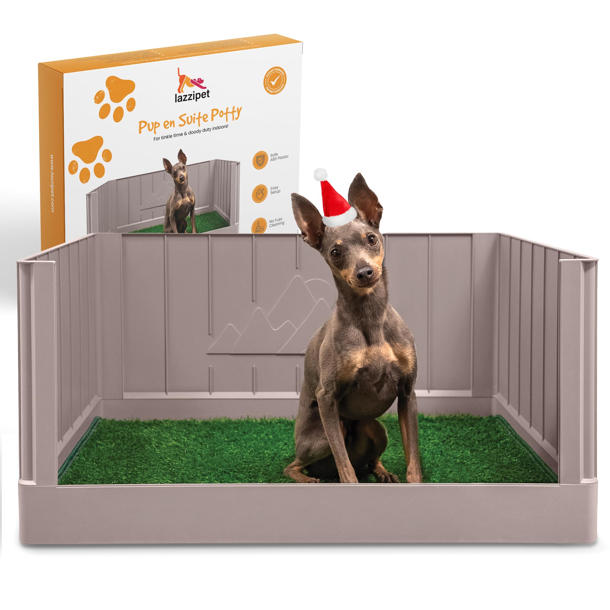 lazzipet Pup En Suite base shows sturdy platform for indoor potty training.