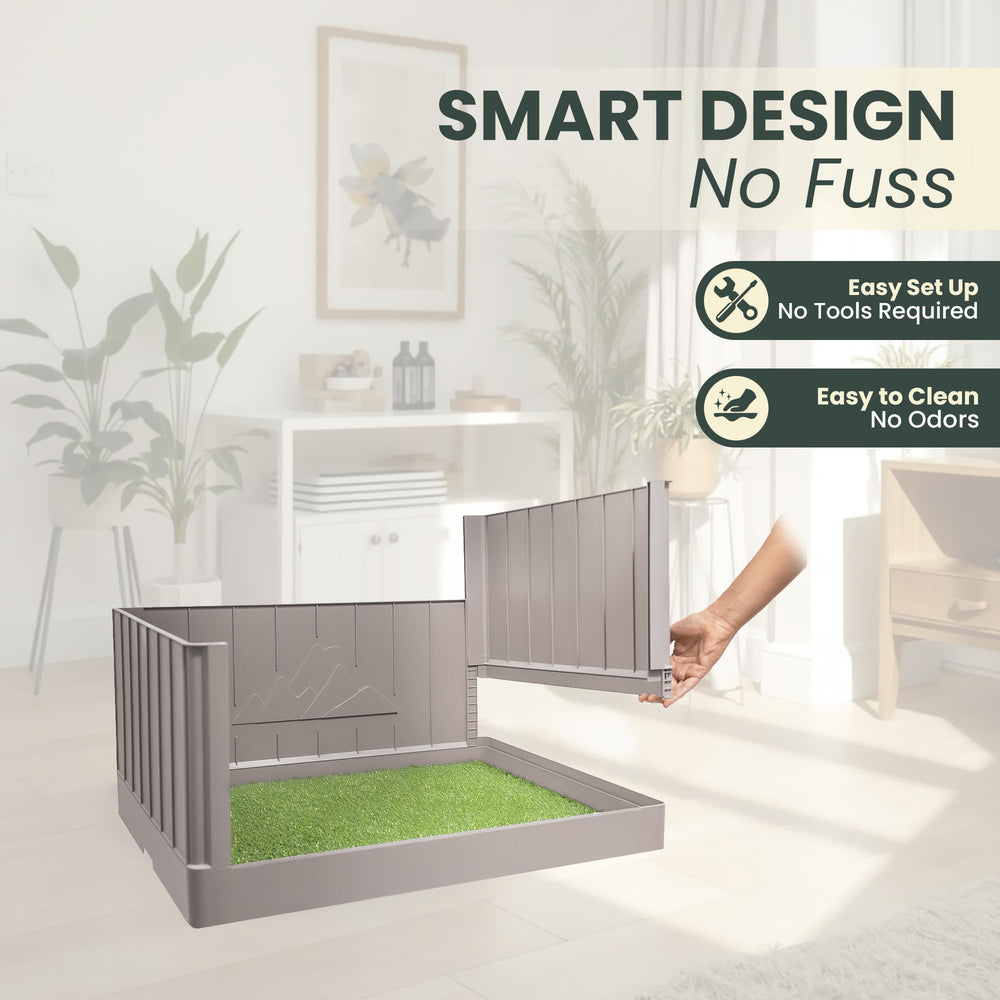 lazzipet Pup En Suite walls form leak-proof enclosure for mess-free pottying.