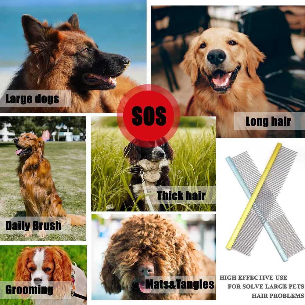 LBMBAIC blue large-breed comb ideal for Golden Retriever or similar