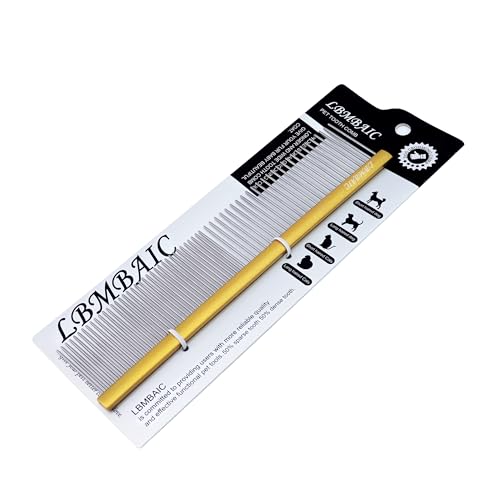 LBMBAIC double-sided grooming comb with wide and fine teeth for tangles.