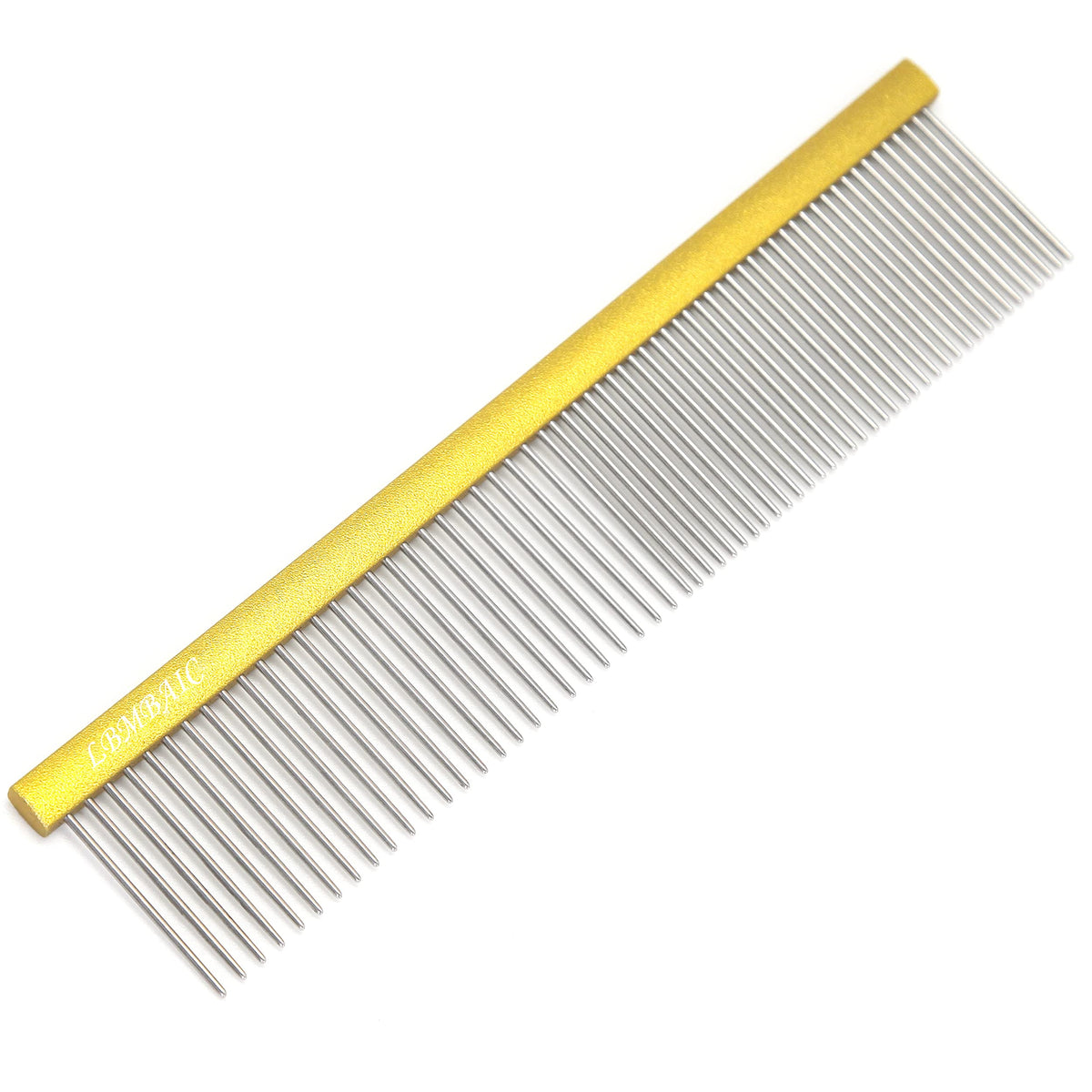 LBMBAIC professional grooming comb with long tapered pins for undercoat deshedding.