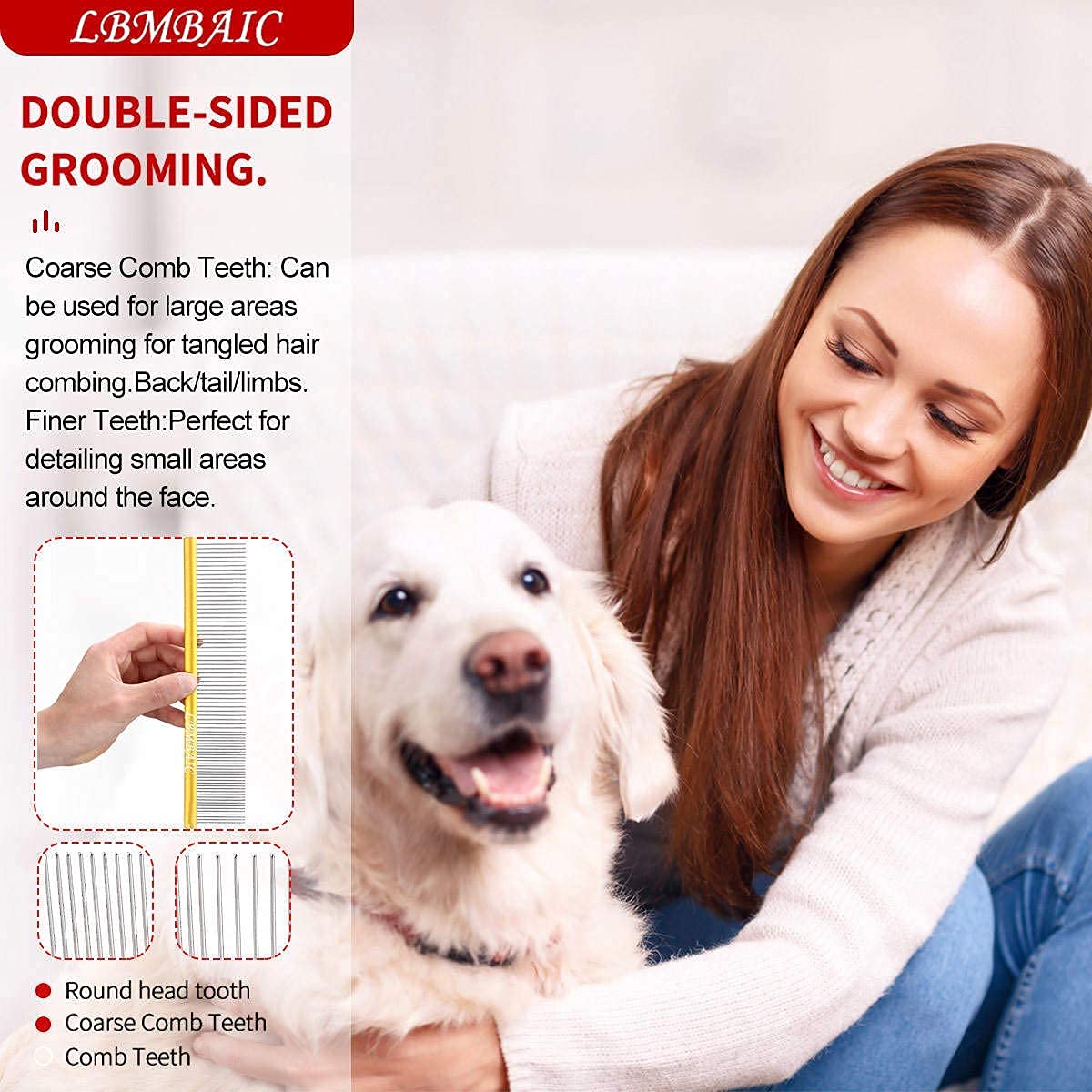 LBMBAIC professional pet comb resists deformation and recovers shape.