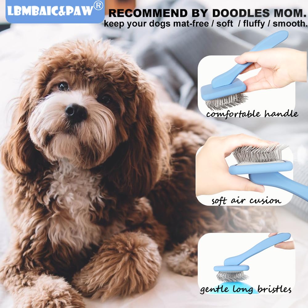 LBMBAIC&PAW cushioned-pad brushing for gentle comfort during grooming sessions.
