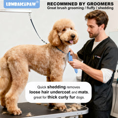 LBMBAIC&PAW ergonomic-handle brush reduces wrist fatigue while grooming.