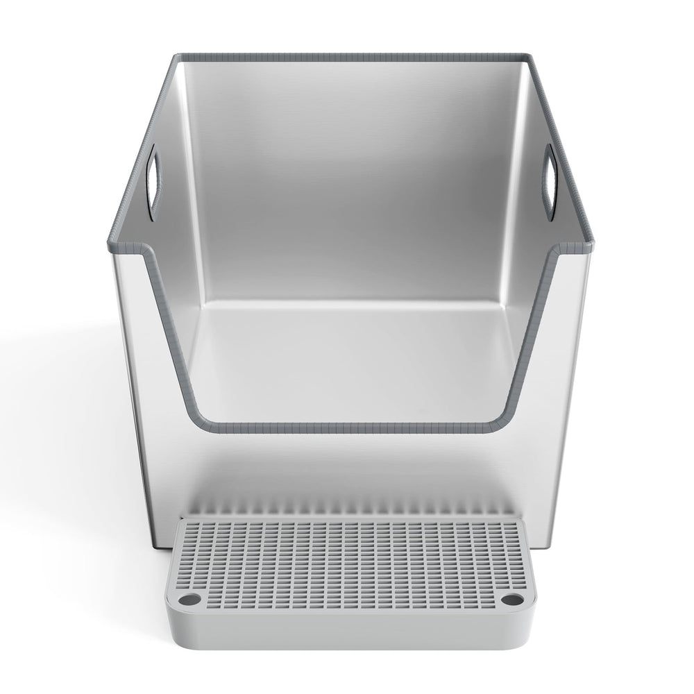 LBXZen cat litter steps help reduce tracking and aid entry for seniors.
