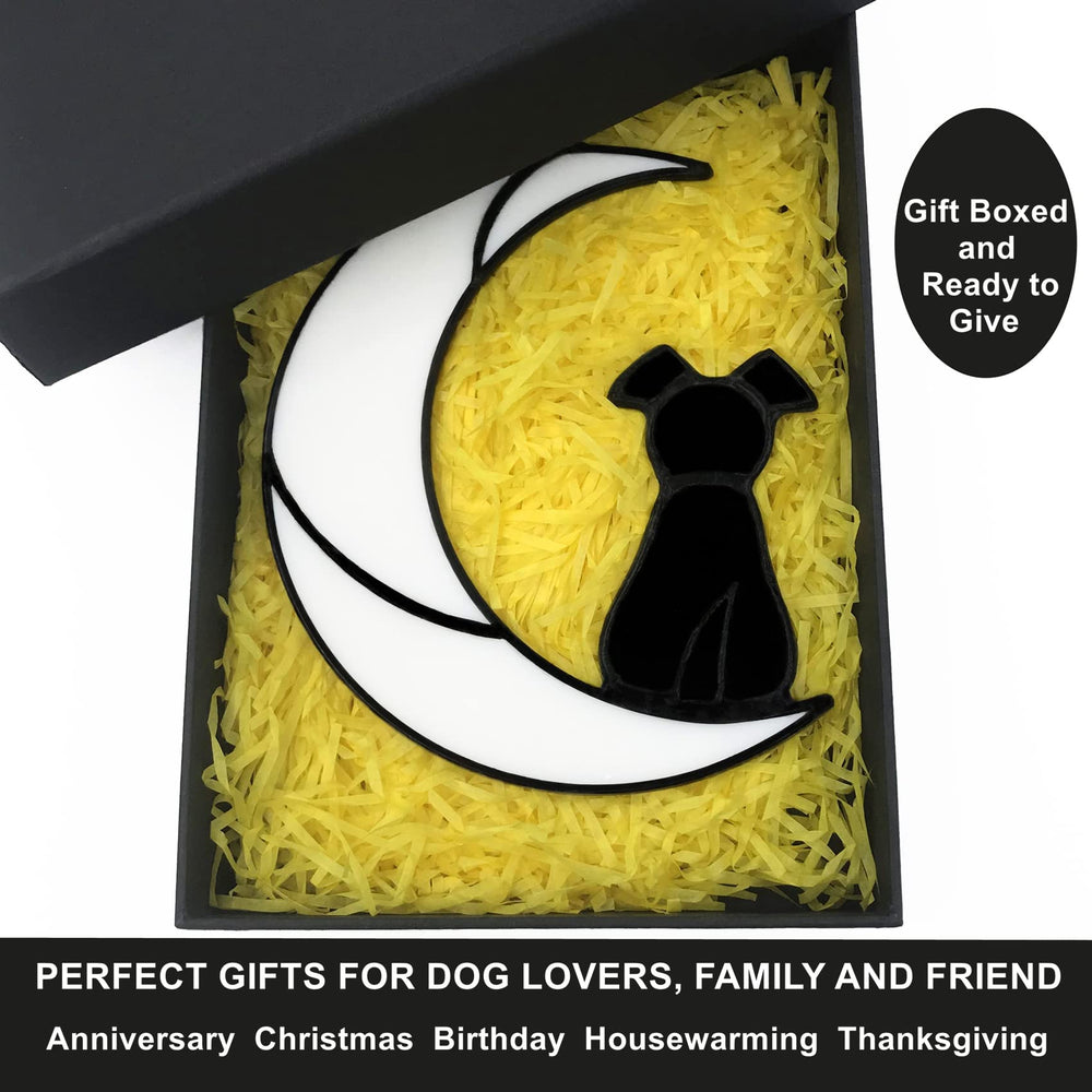 Lcensp stained-glass dog memorial white moon detail illuminates a comforting memory