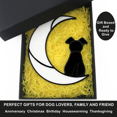 Lcensp stained-glass dog memorial white moon detail illuminates a comforting memory