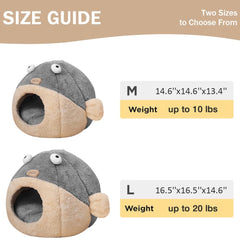 Lcybem pufferfish design in gray adds playful charm and comfort