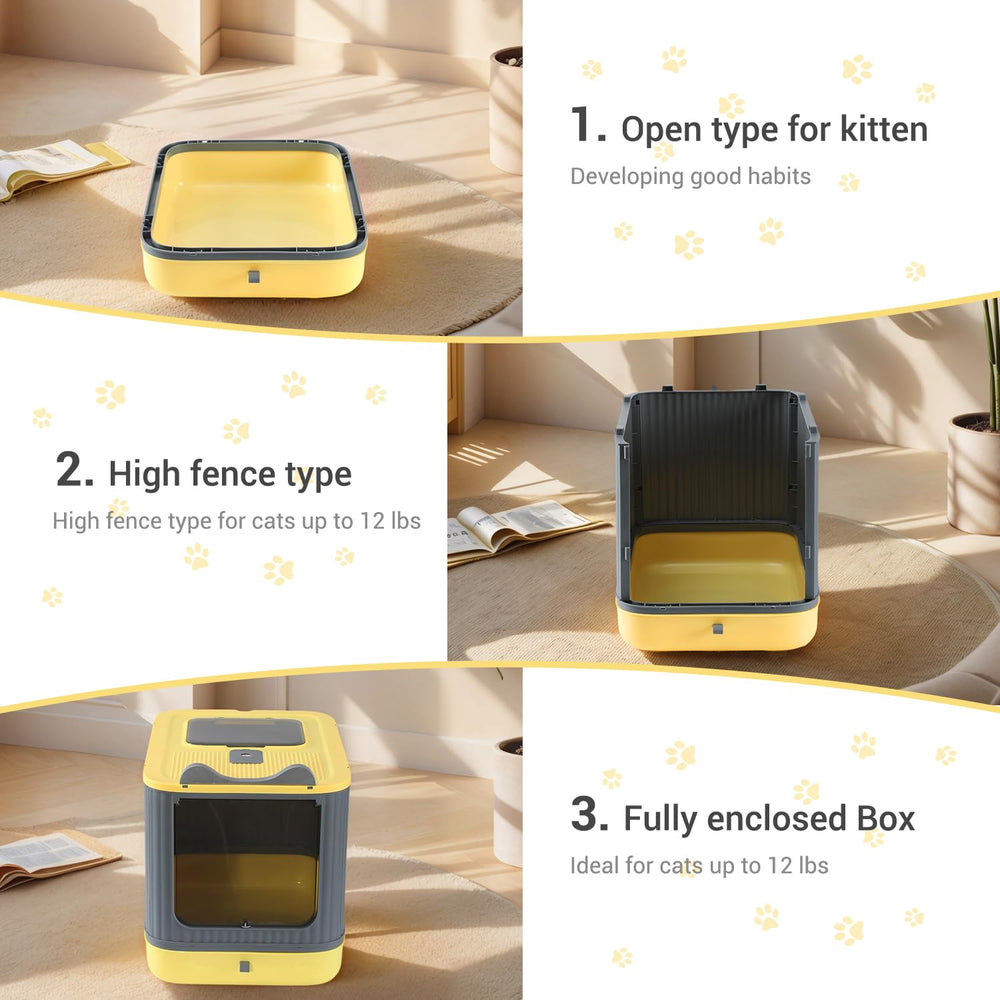 LCZLBRRD cat litter box interior shows deodorization bag compartment for a fresher room.