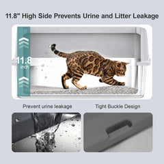 LCZLBRRD high-side enclosure image shows leak-proof design keeping urine contained.