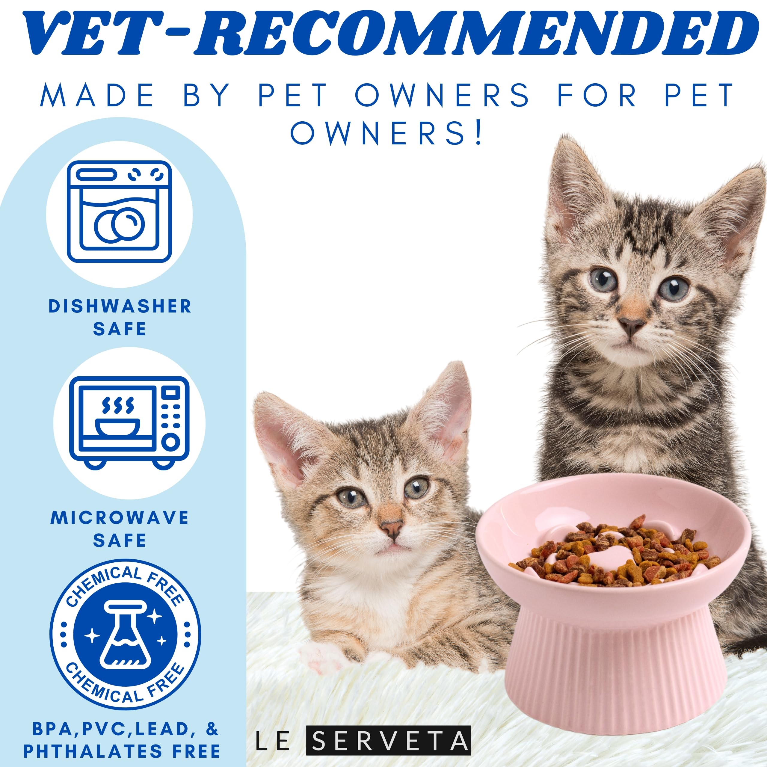 Le Serveta ceramic bowl pink dishwasher-safe design for easy cleaning.