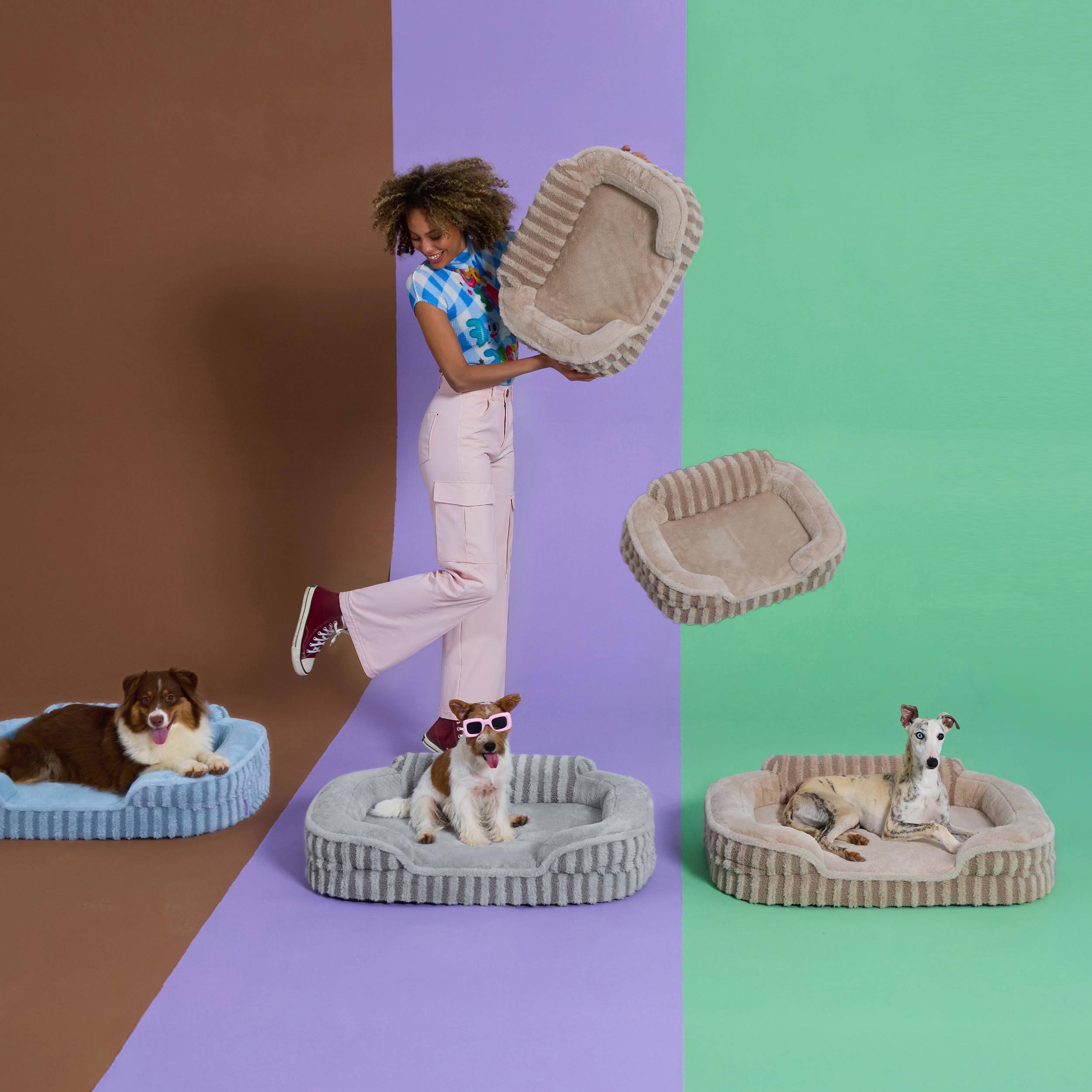 LE SURE bed non-slip bottom keeps bed in place on floors