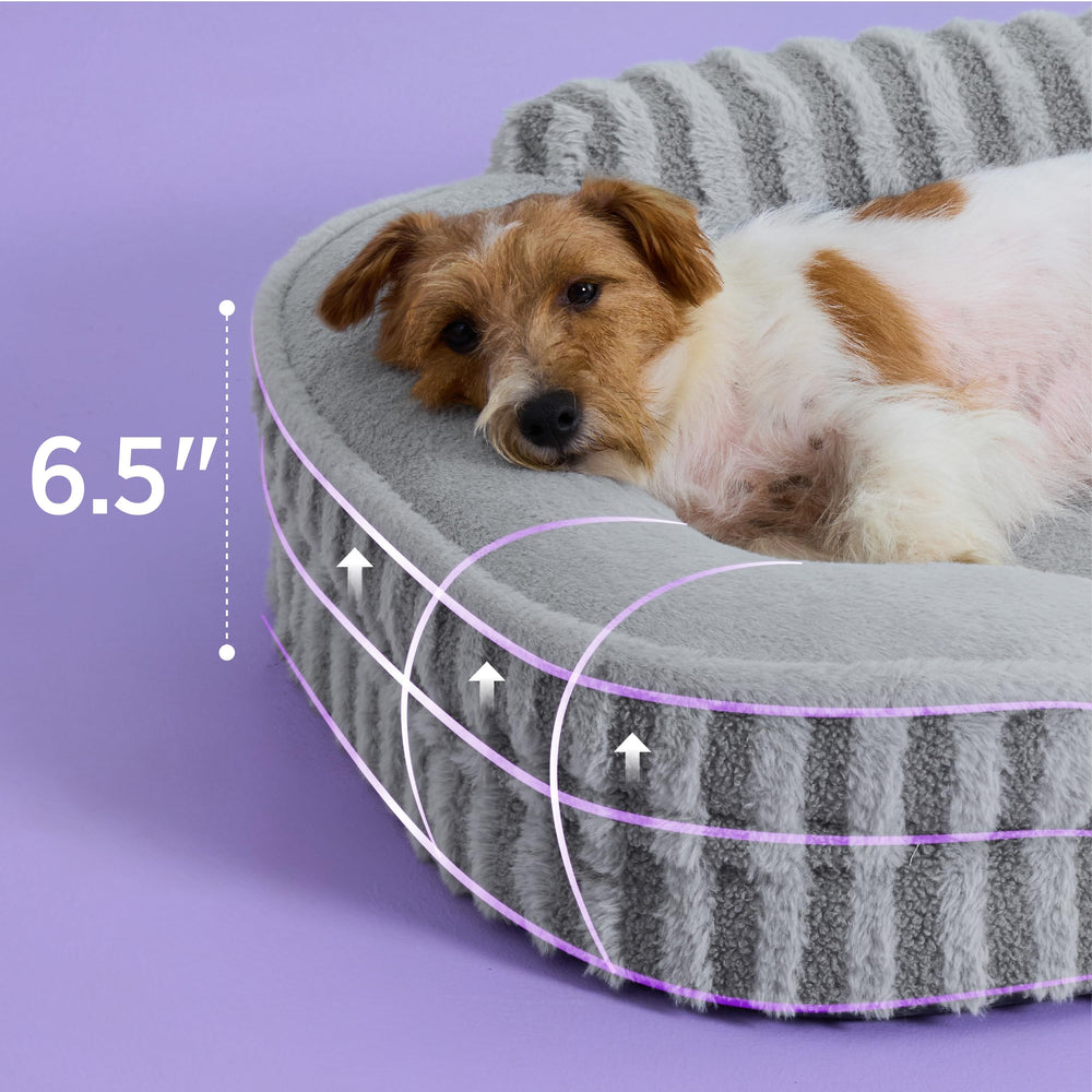 LE SURE dog bed closeup showing waterproof liner protecting foam