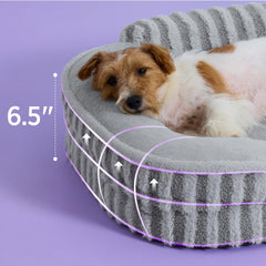 LE SURE dog bed closeup showing waterproof liner protecting foam