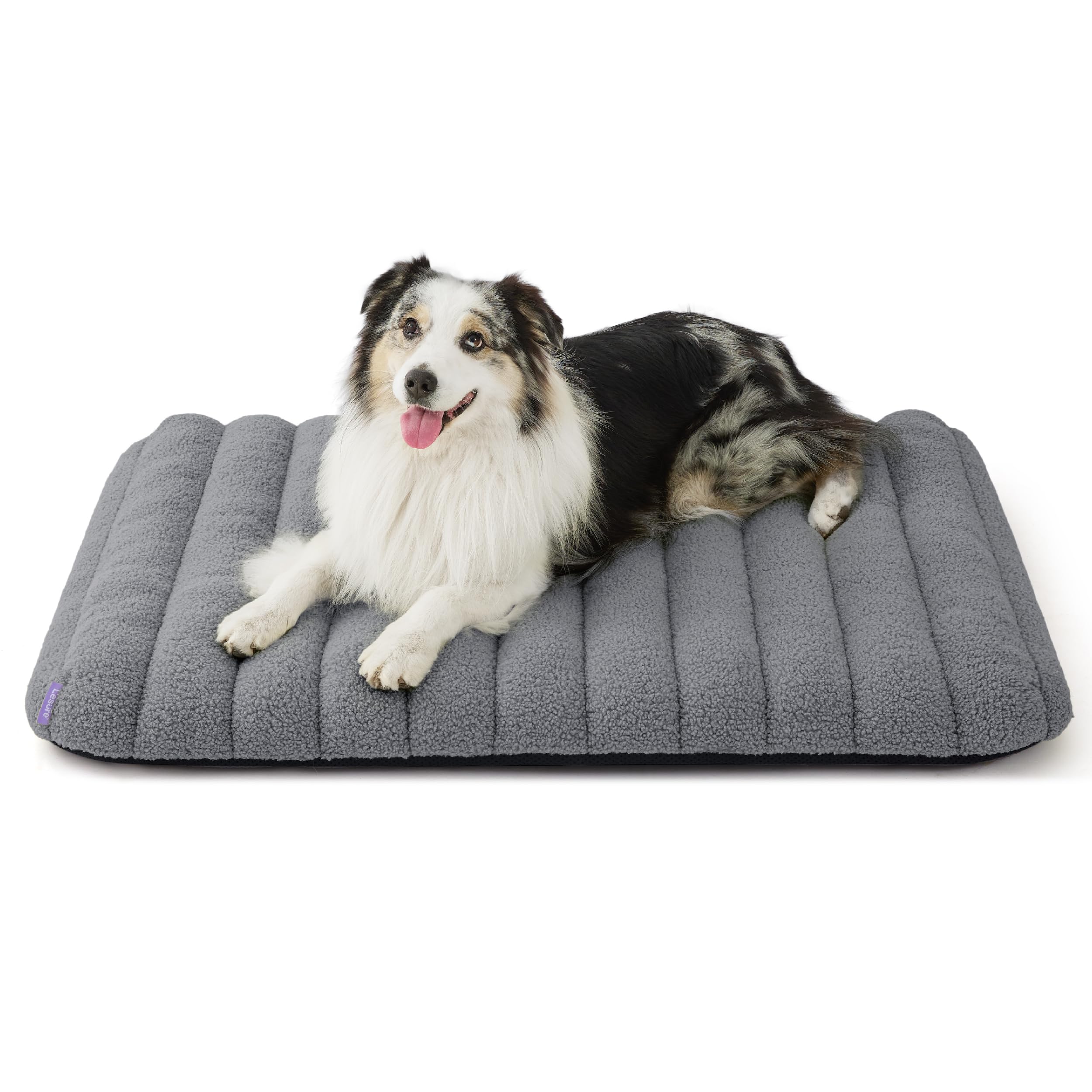 LE SURE Cute Orthopedic Dog Bed large grey top view highlights ample lounging space for relaxed naps