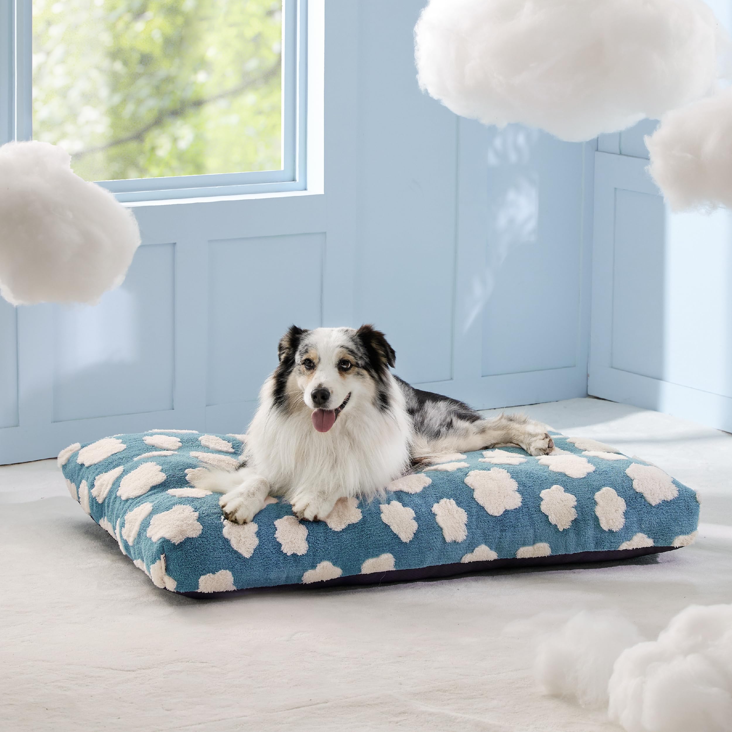 LE SURE Cute XL Dog Bed washable-cover blue, simple to refresh.