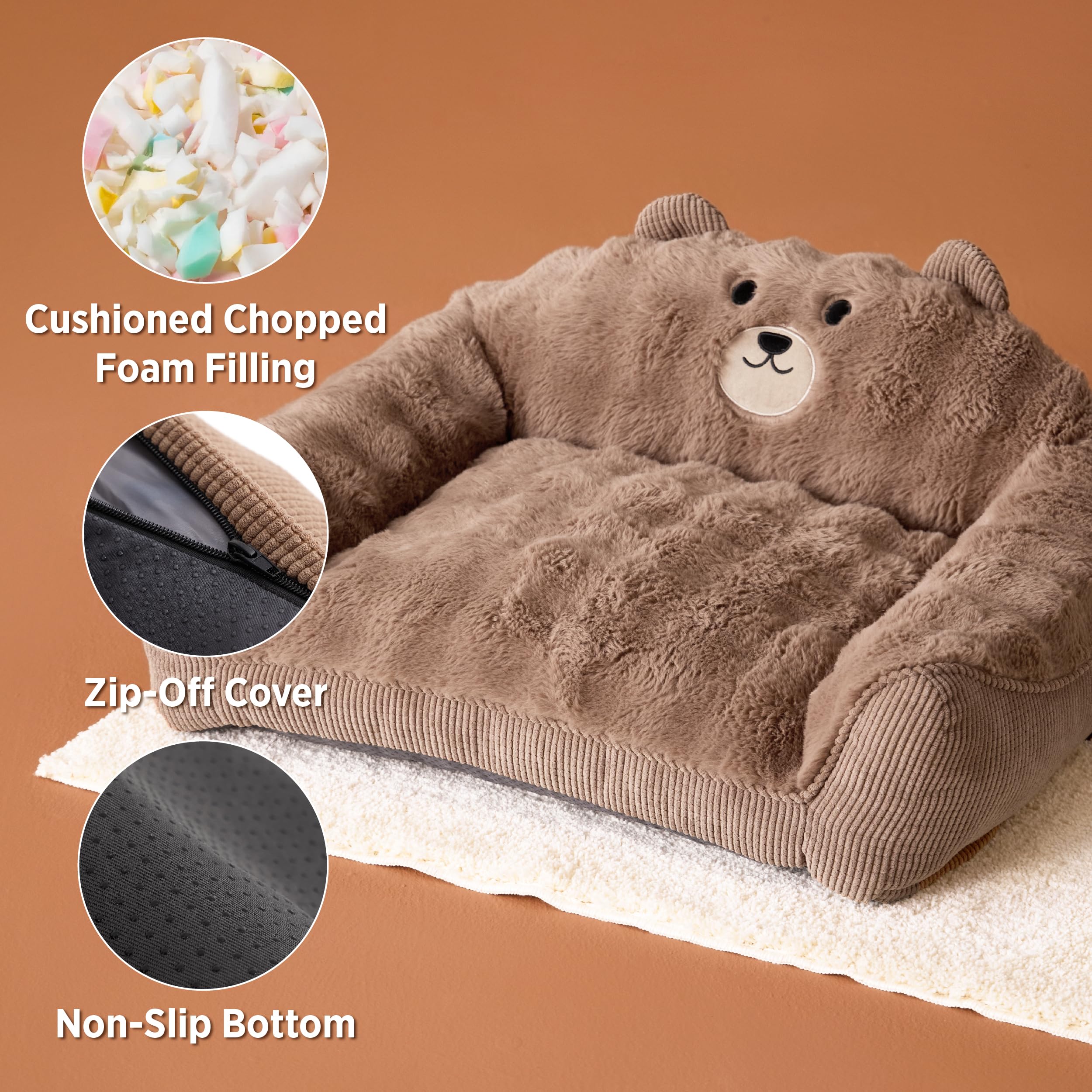 LE SURE dense cushion foam polyester maintains loft and resilience.